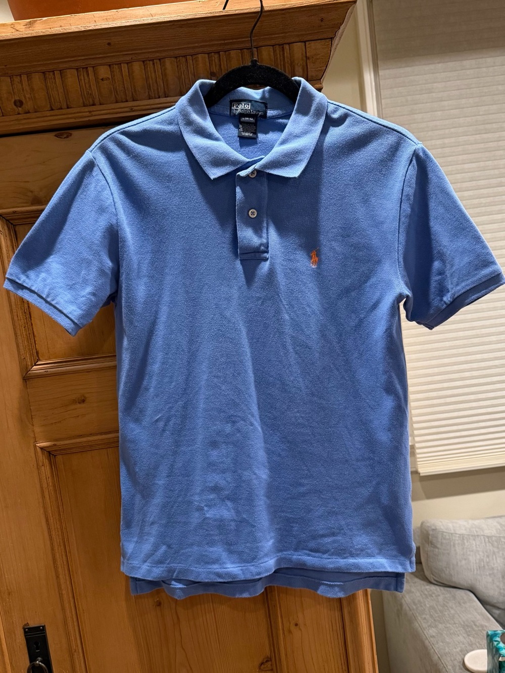 Polo by Ralph Lauren Light Blue Polo Shirt with Orange Pony